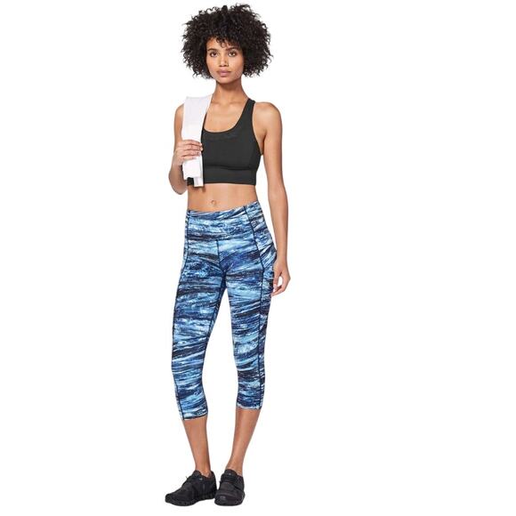 Lululemon Speed Up Crop Legging 21" Tidal Multi Size 8 - Picture 2 of 10